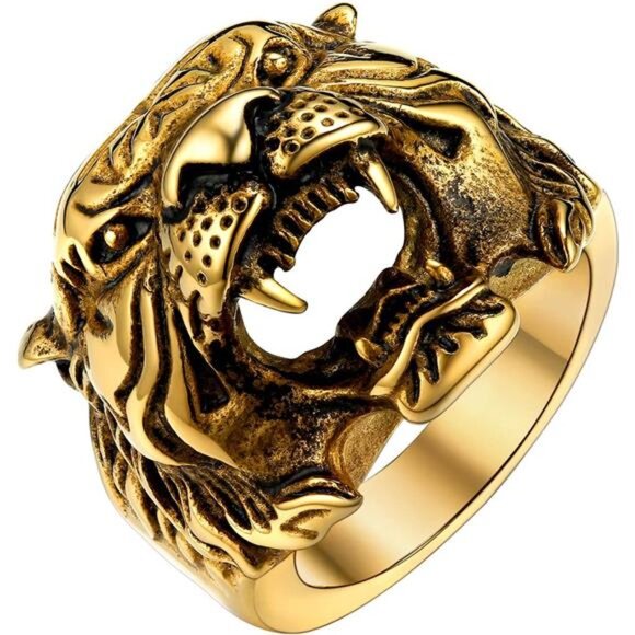 Ring | Accessories | Mens Animal Rings Stainless Steel Punk Rock Biker ...